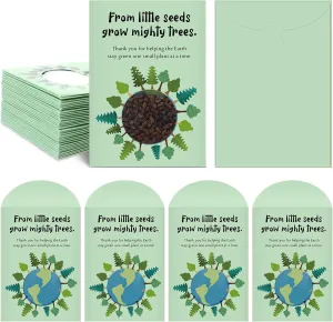100 Pcs Earth Day Party Favors Seed Envelope Kraft Bag with Window Resealable thicken Seed Storage Packets Seed Packets Envelopes Wildflower Seeds Packets for Earth Day (No Seeds)