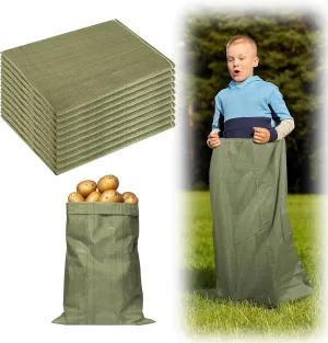 10pcs Potato Sack Race Bags for Kids and Adults, 37.5 X 23.6 in Sack Race Bags for Outdoor Sports Games, Race Bags for Family Game Lawn Games for Adults and Kids, Easter Party Suppilies