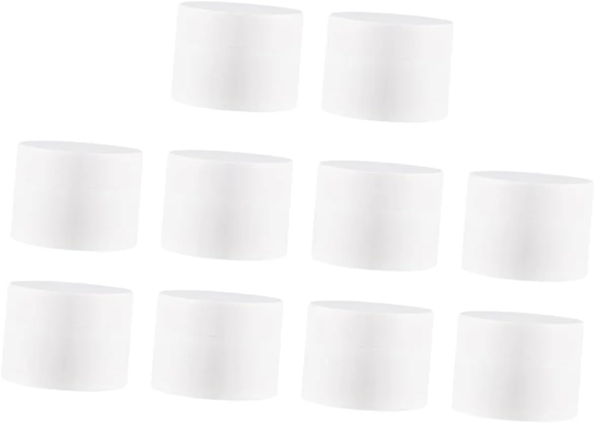 10Pcs Refillable Cream Sample Jars Travel Friendly Empty Lotion Containers for Skincare Makeup and Personal Care Products for Handbags and Gym Bags
