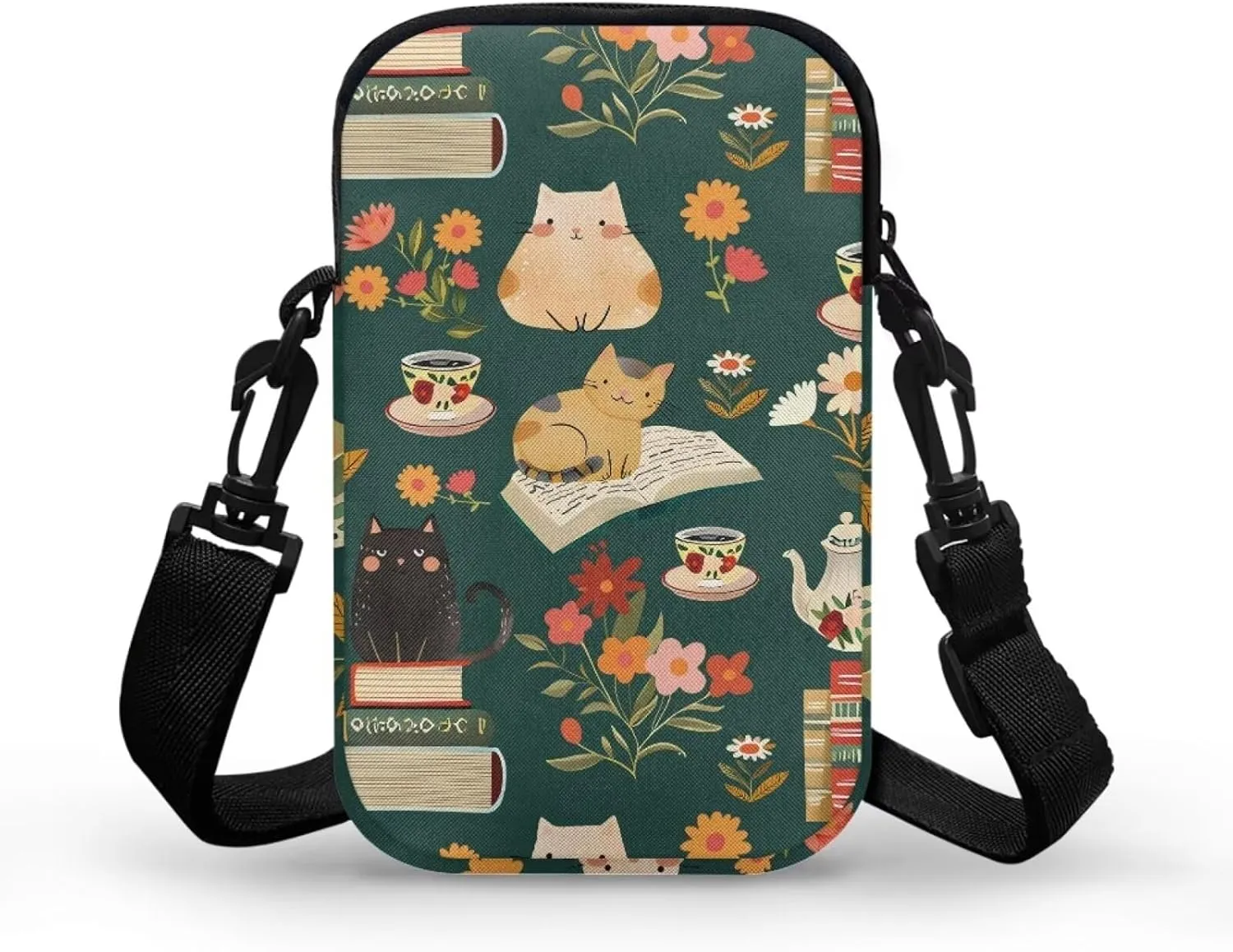 2 Layer Crossbody Bag Messenger Satchel Bags Wallet Phone Case for Men Women