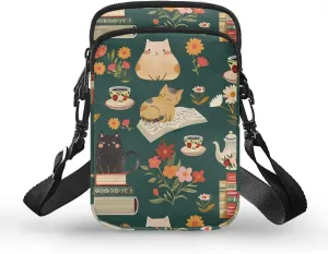 2 Layer Crossbody Bag Messenger Satchel Bags Wallet Phone Case for Men Women