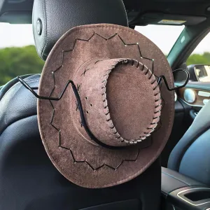 2 Pack Cowboy Hat Rack for Car Truck Accessories for Men Women Hats Holder for Automotive Seat Back Storage Hooks for Hardhat Baseball Caps Christmas Gifts - Suitable for Wide Brim(Below 5inches)