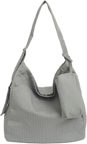 2 PCS Nylon Hobo Crossbody Bags Women 2025 Shoulder Purse Satchel Adjustable Strap Casual Work Travel Tote Handbags