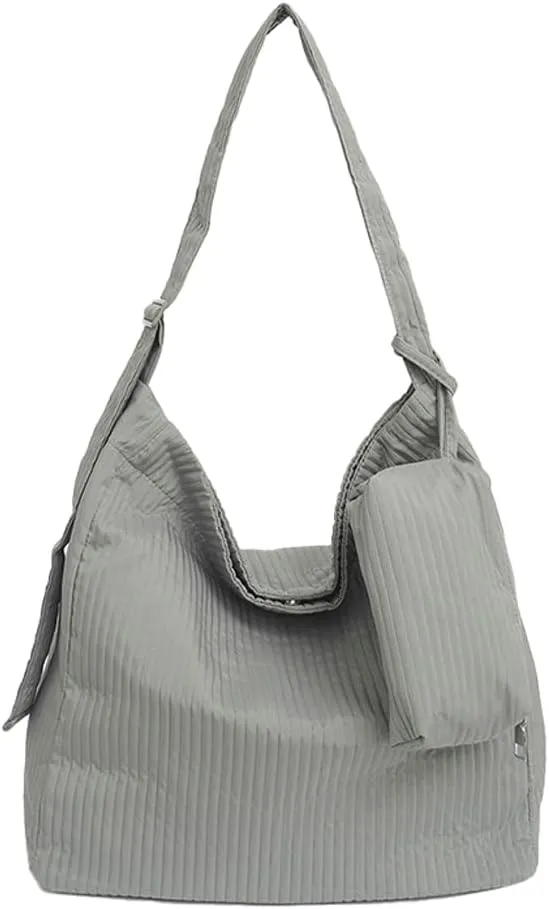 2 PCS Nylon Hobo Crossbody Bags Women 2025 Shoulder Purse Satchel Adjustable Strap Casual Work Travel Tote Handbags