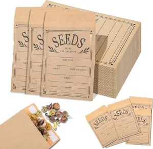 200 Pcs Seed Envelopes, Seed Packets Envelopes, Self Adhesive Sealing Seed Saving Envelopes for Seed Storage, 4.7 * 3.15 Inch Small Envelopes for Collection Vegetable Plants Garden Seeds