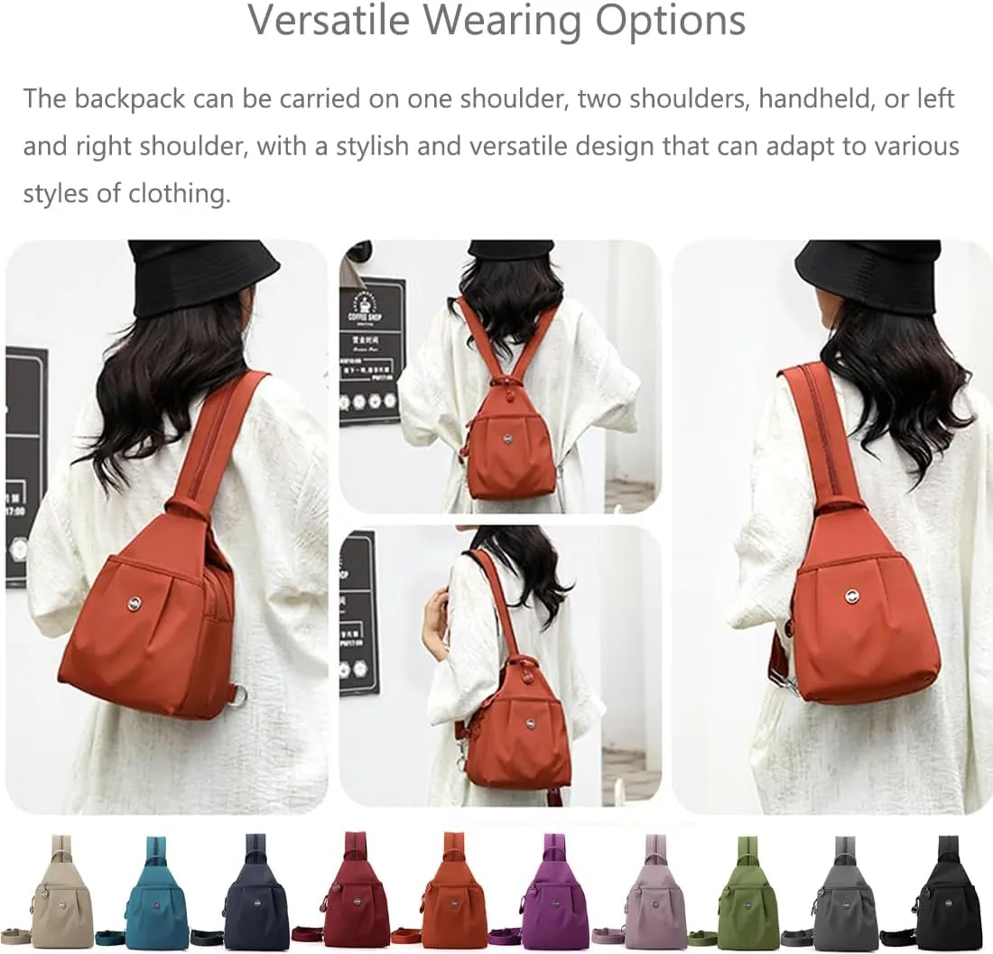 2025 Backpack Chest Bag Double Zipper Large Capacity,Multifunctional Waterproof & Anti-Theft Crossbody Bag for Unisex (Grey)