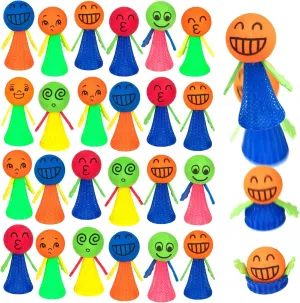 24 Pack Jumping Spring Rocket Launchers Popper Toys for Kids Party Favors School Classroom Prize Goodie Bags Christmas Stocking Stuffers Birthday Party Return Gifts Pocket Games