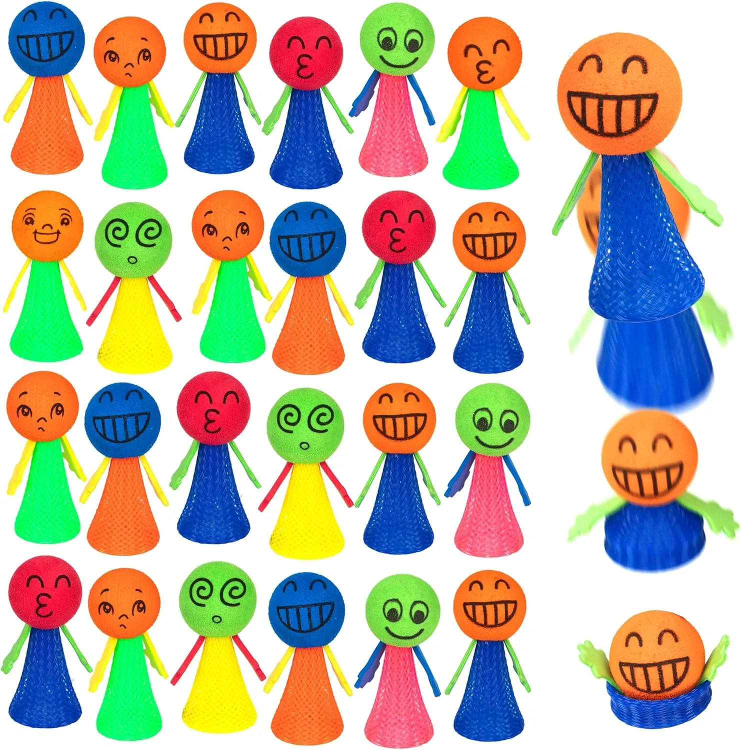 24 Pack Jumping Spring Rocket Launchers Popper Toys for Kids Party Favors School Classroom Prize Goodie Bags Christmas Stocking Stuffers Birthday Party Return Gifts Pocket Games