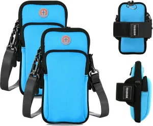 2Pack Phone Holder for Running Armband,Cell Phone Purse Crossbody for Women Men Kids,iPhone 11 12 13 14 15 16e 16 Pro Max Xs Xr X Plus SE Mini Galaxy Ultra Note 20 Pouch Exercise Arm Band Bag