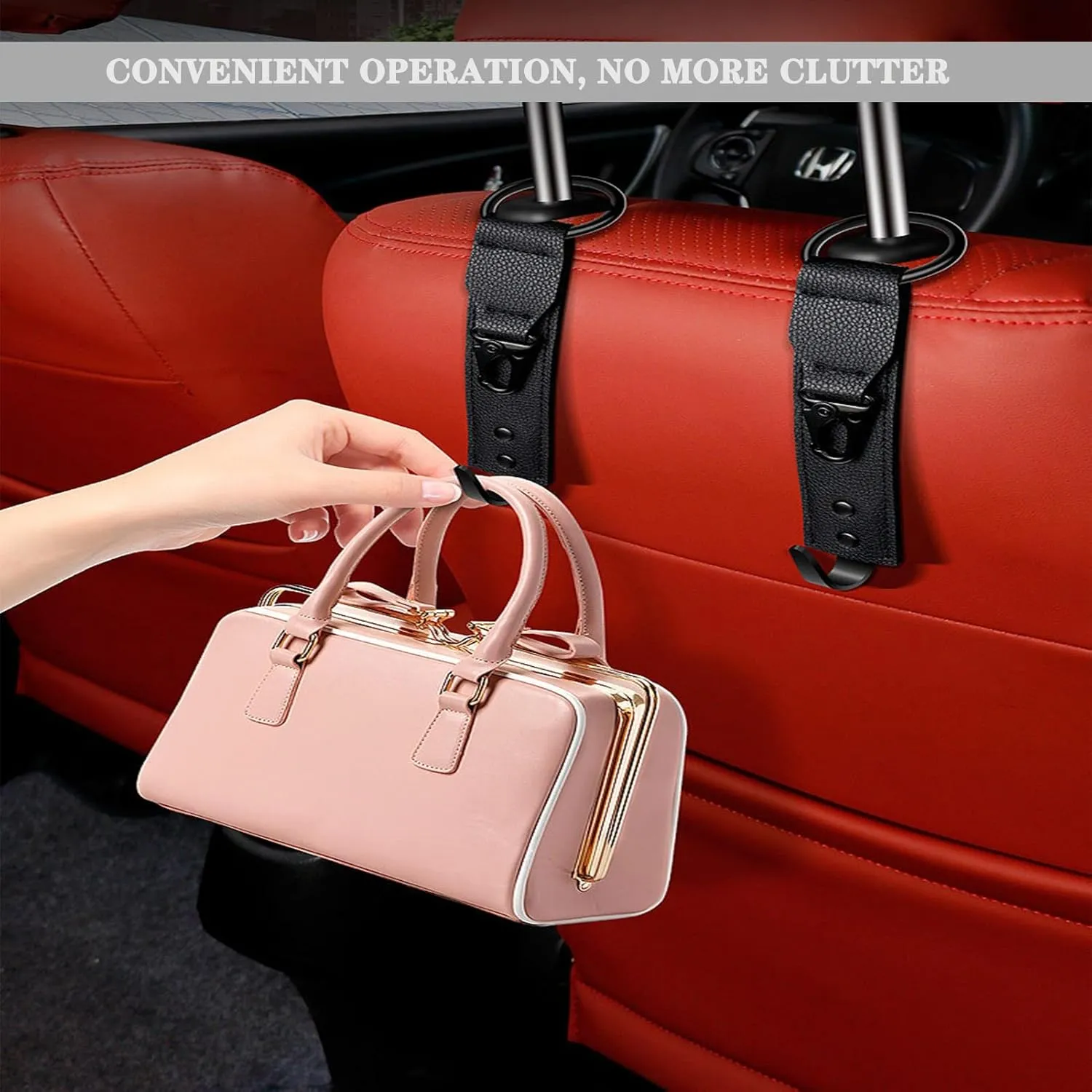 2pcs Car Seat Back Hook for Chevrolet Statesman Veritas Rezzo Auto Portable Organizer Holder Hooks Car Seat Headrest Hooks for Bags,Purses, Handbags,Beige, normal