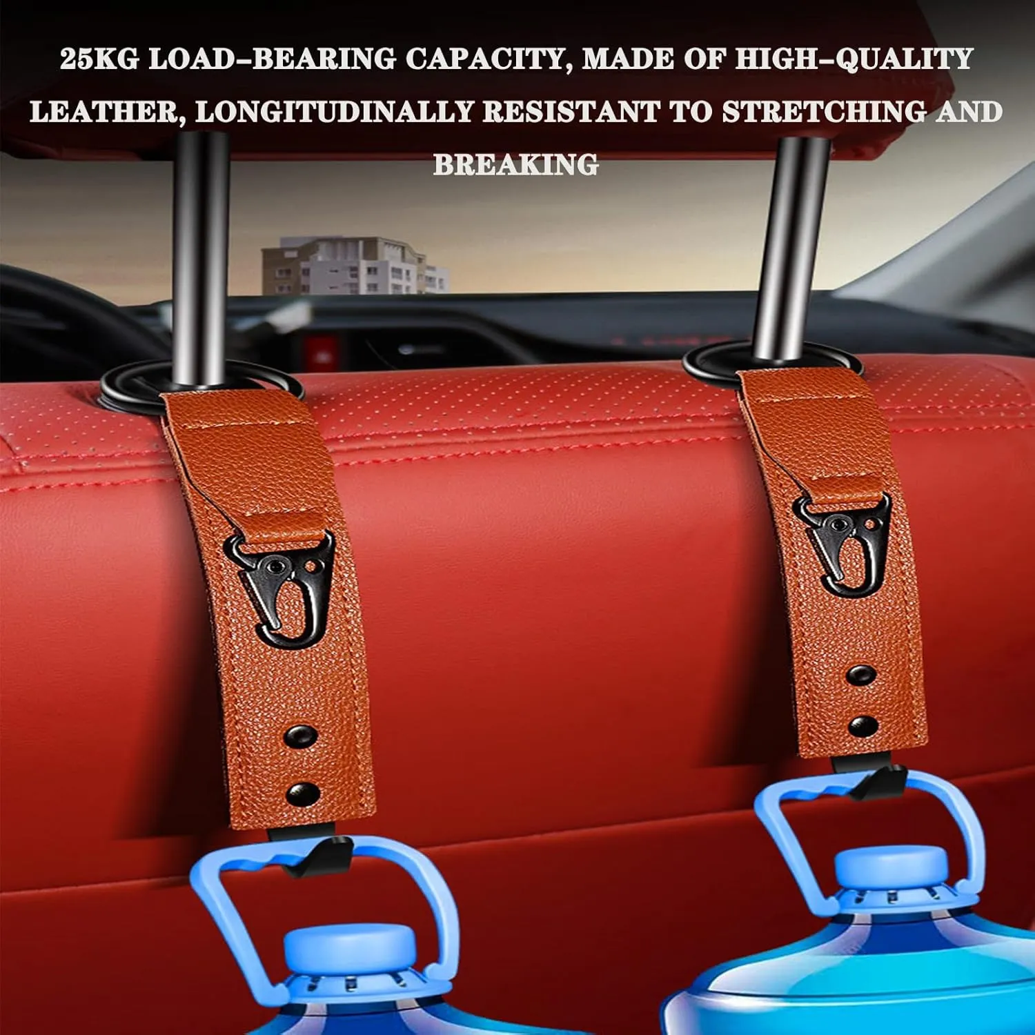 2pcs Car Seat Back Hook for Chevrolet Statesman Veritas Rezzo Auto Portable Organizer Holder Hooks Car Seat Headrest Hooks for Bags,Purses, Handbags,Beige, normal