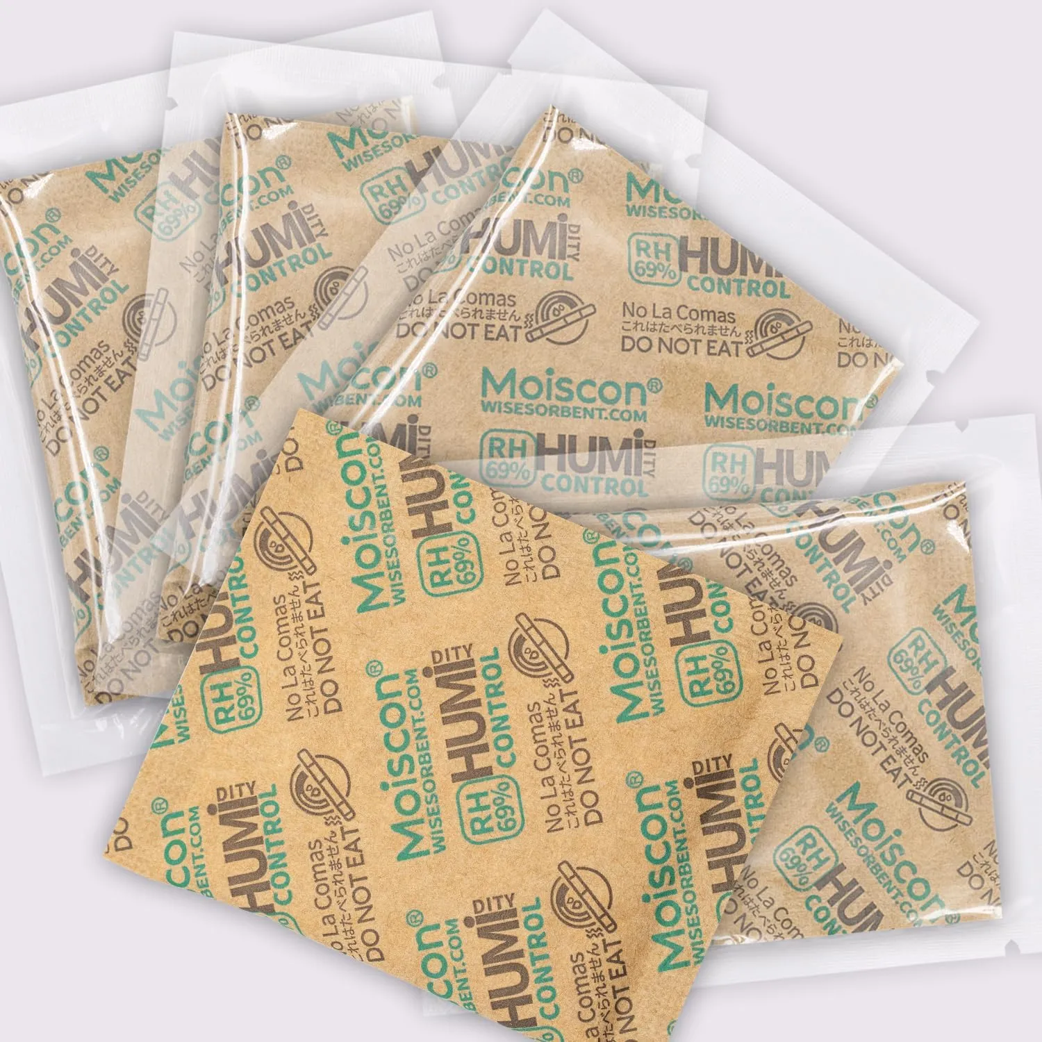 30 Pack 8 Gram 69% Two-Way Humidity Control Packs For Storing Up to 5 Items, Size 8 for Small Plastic Travel Case & Bags & Jars, 69 Humidity Pack Moisture Control Packets Individually Wrapped