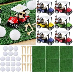 42 Pcs Golf Table Centerpiece Decorations with Practice Ball Cart Toy for Sport Themed supplies Birthday Party Decor