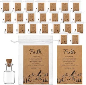 50 Pack Faith Gifts for Women Christian Gifts Bulk Church Gift Baptism Gift Religious Gift Inspirational Gifts For Women Men Church Wedding Favor(Square Style)