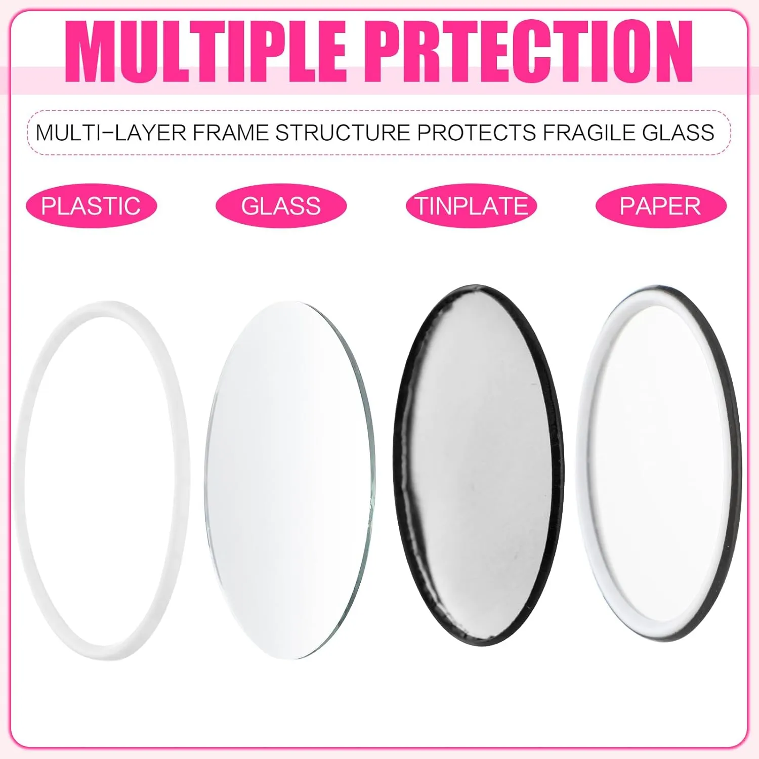 50 Pcs Cheer Gifts Bulk for Team Cheerleader Compact Mirror Bulk Pocket Mirror Cheerleader Party Favors 2.68 Inch Portable Makeup Mirrors for Cheer Team(Rose Red)