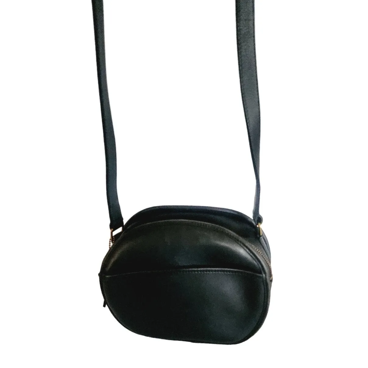 90s COACH Black Leather Shoulder Bag Canteen Mini Chester