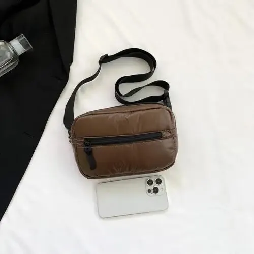 Acubi Adjustable Strap Sling Bag with Two Pocket Zippers