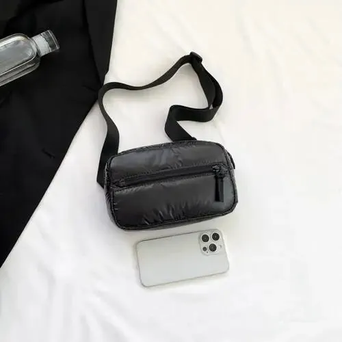 Acubi Adjustable Strap Sling Bag with Two Pocket Zippers