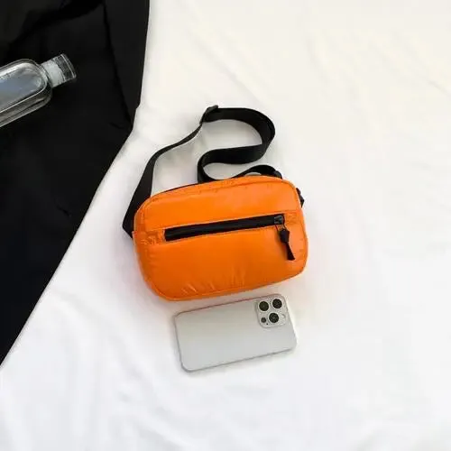 Acubi Adjustable Strap Sling Bag with Two Pocket Zippers