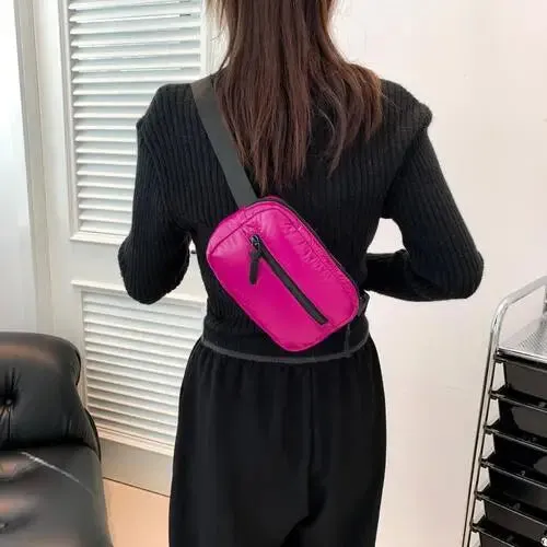 Acubi Adjustable Strap Sling Bag with Two Pocket Zippers