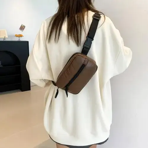 Acubi Adjustable Strap Sling Bag with Two Pocket Zippers