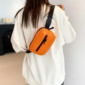 Acubi Adjustable Strap Sling Bag with Two Pocket Zippers