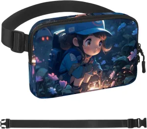 Adventure Girl-64 Crossbody Fanny Pack for Men&Women,Belt Bag for Travel Casual Walking Running Hiking Cycling