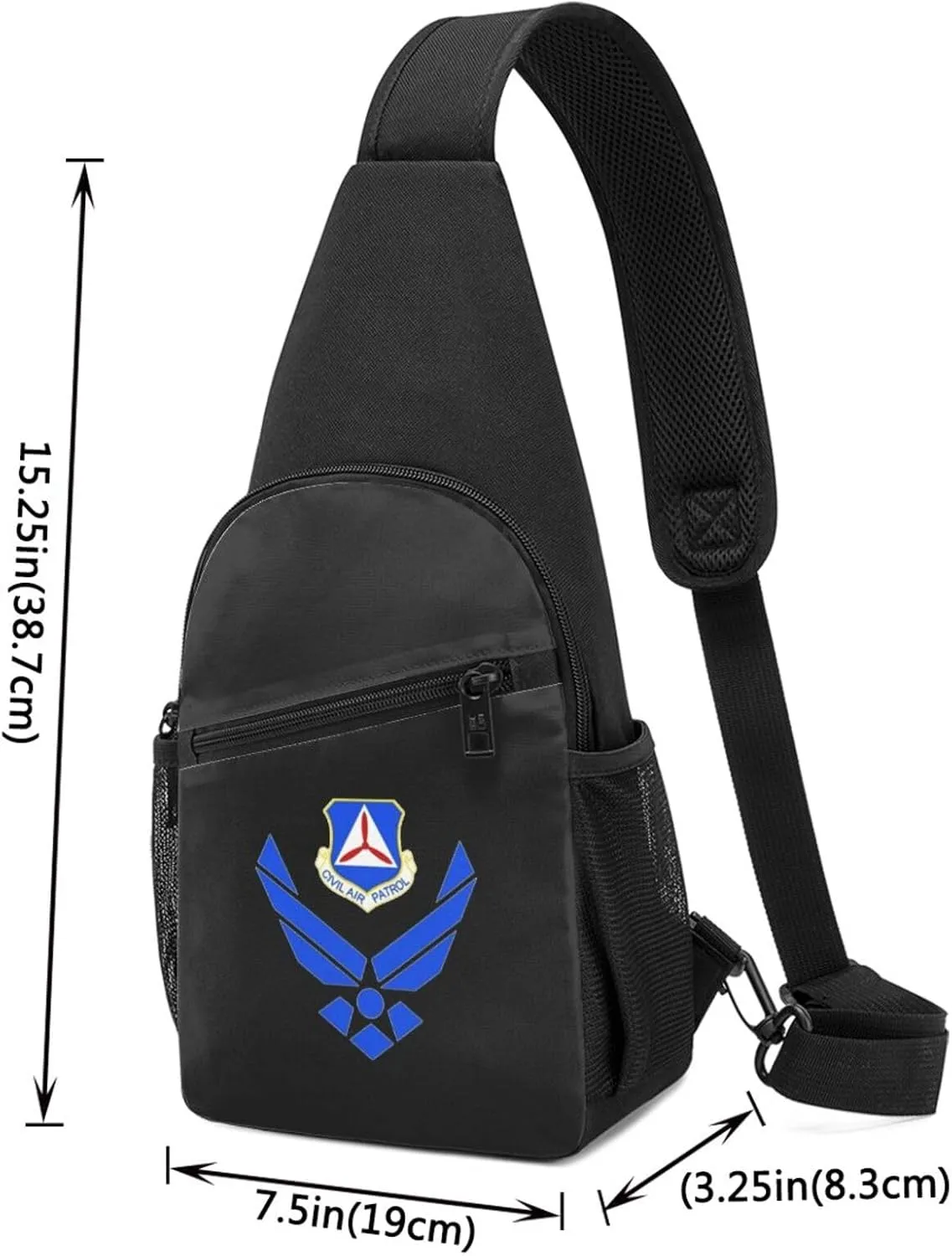 Air Force Civil Air Patrol Unisex Chest Bag Lightweight Crossbody Shoulder Bag Travel Pocket