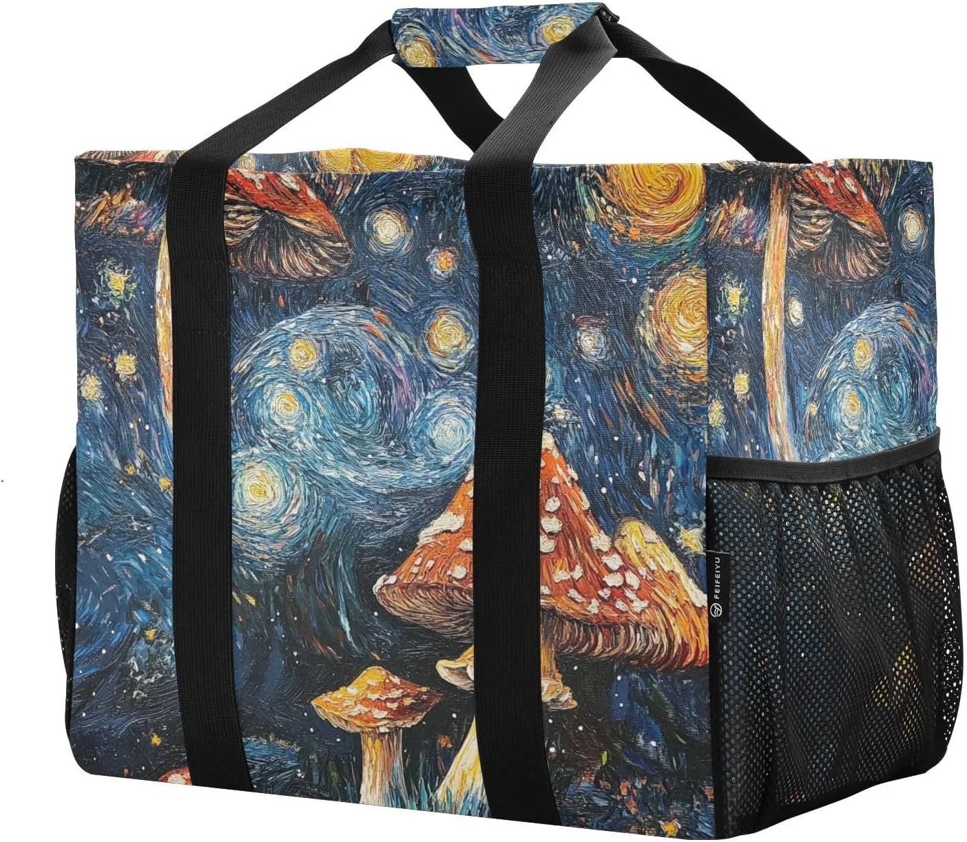 ALAZA Skull Ocean and Pirate Ship Waterproof Beach Tote Bags