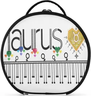 ALAZA Taurus Zodiac Moon Sign Portable Cosmetic Bag Large Capacity Makeup Bags
