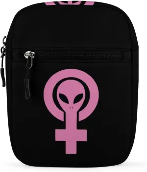 Alien Feminist Symbol Mini Crossbody Bag Anti-Theft Side Shoulder Bags Messenger Bag Unisex