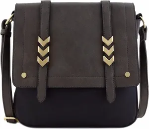 ALYSSA Double Compartment Large Flapover Crossbody Bag