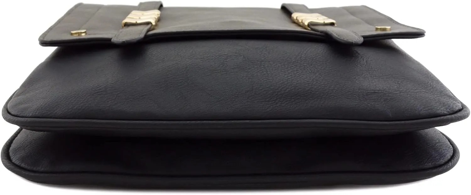 ALYSSA Double Compartment Large Flapover Crossbody Bag