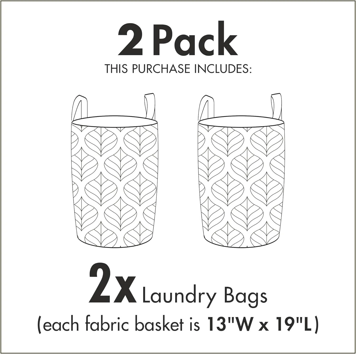 Ambesonne Watercolor Laundry Bag Pack of 2, Valentine's Day Theme Colorful Little Hearts Vibrant Paintbrush Effect, Hamper Basket with Handles Drawstring Closure, 13" x 19", Dark Blue