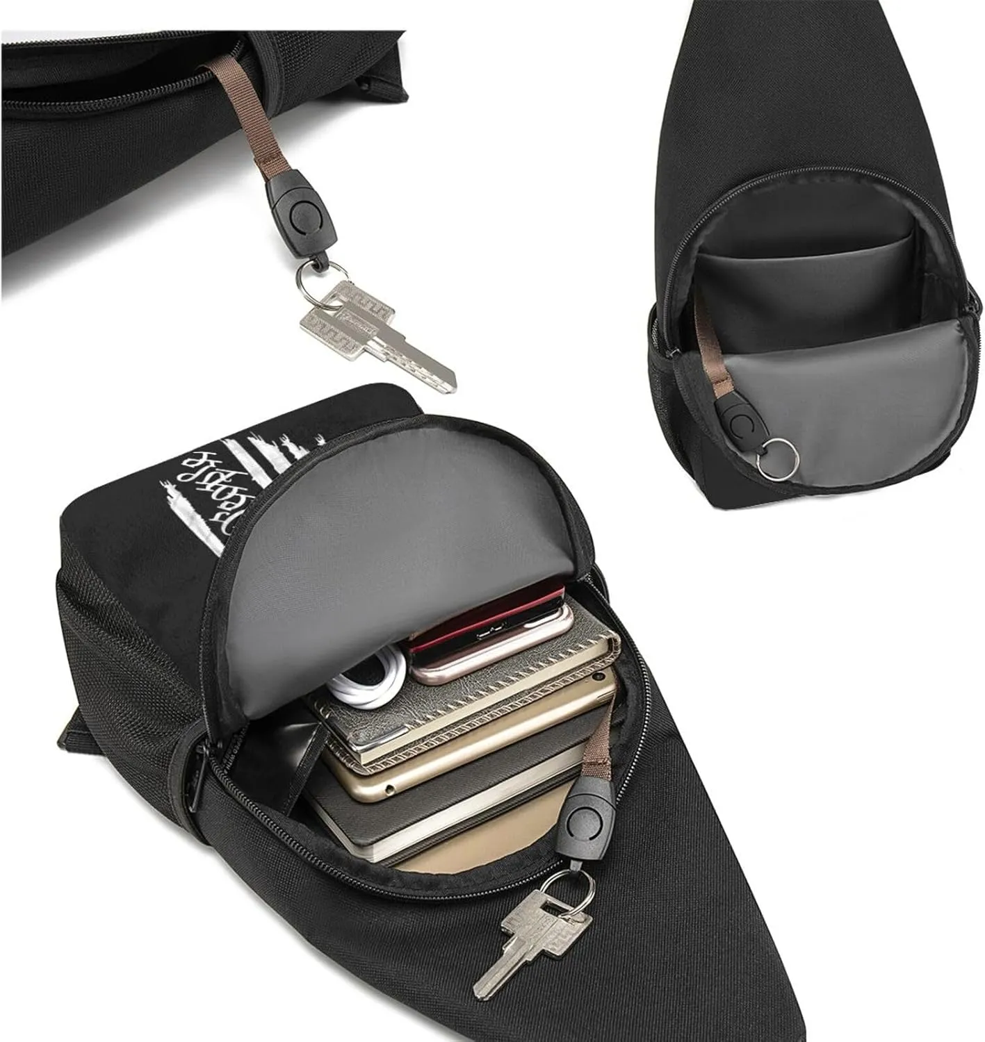 American Flag We The People Constitution，Fashion One-Shoulder Bag，Anti-Theft Crossbody Shoulder Chest Bag