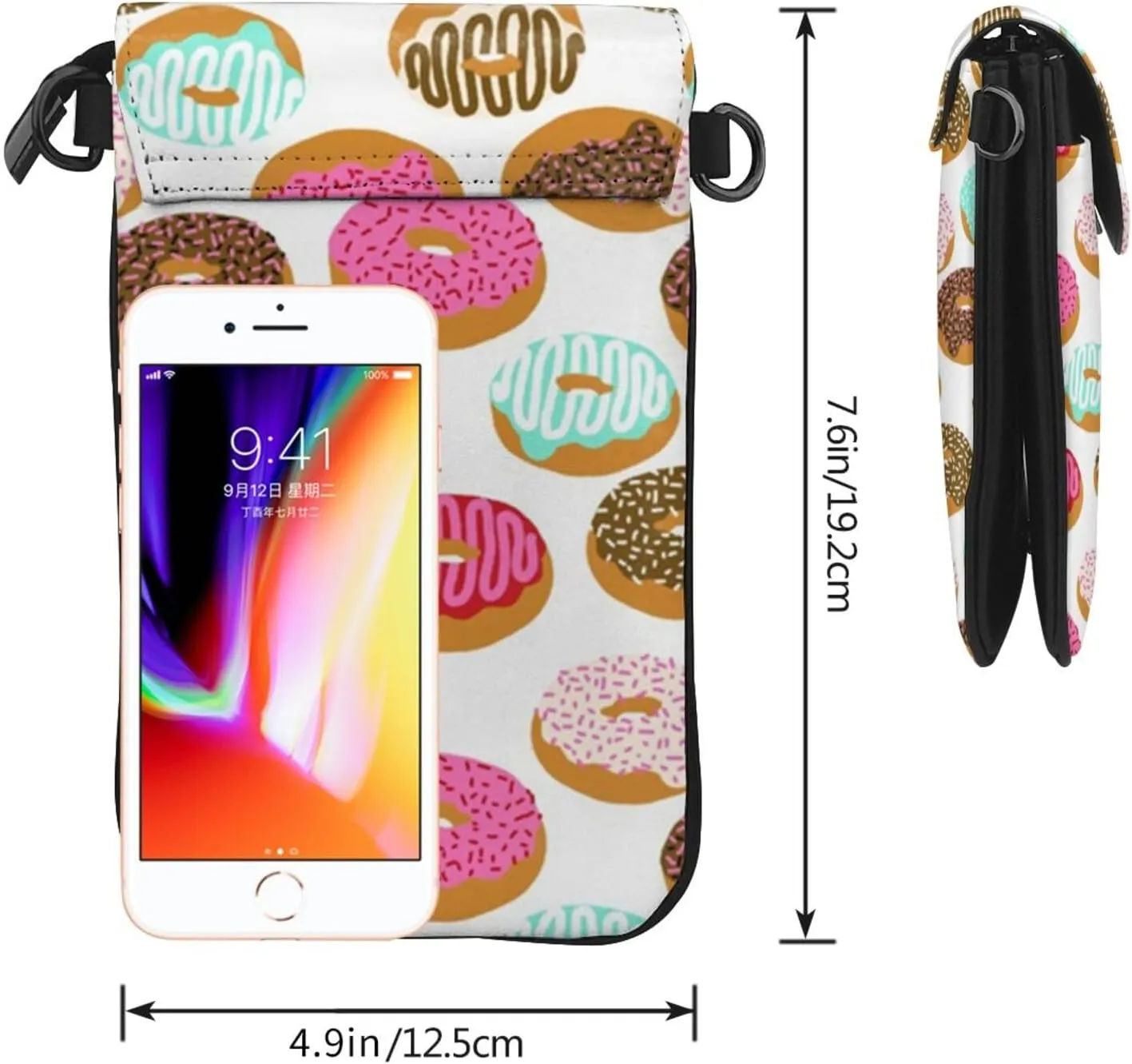 AMRANDOM Small Crossbody Bag for Women Men Mini Phone Purses with Crossbody Strap
