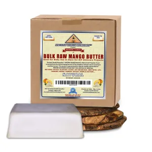 ANCIENT HEALTH REMEDIES Organic Unrefined Raw MANGO BUTTER JAR/BLOCKS Bulk, Light Mango Aroma, Non-Greasy Base for Beauty, Skin Moisturizing, DIY Base for Body Butter & Hand Creams (5 LB)