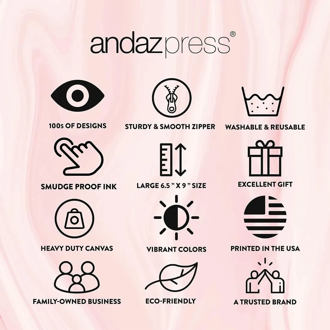 Andaz Press Funny Makeup Bag Canvas Cosmetic Bag with Zipper Definitely Not A Bag Full of Drugs Makeup Pouch For Purse Travel Toiletry Funny Pencil Bag Cute Birthday Gifts for Women 6.5 x 9 Inch
