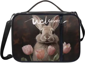 Animal Print Polyester Bible Cover-Bible Holder Case for Women-Bible Bag Bible Case with Shoulder Strap Zipper Pocket