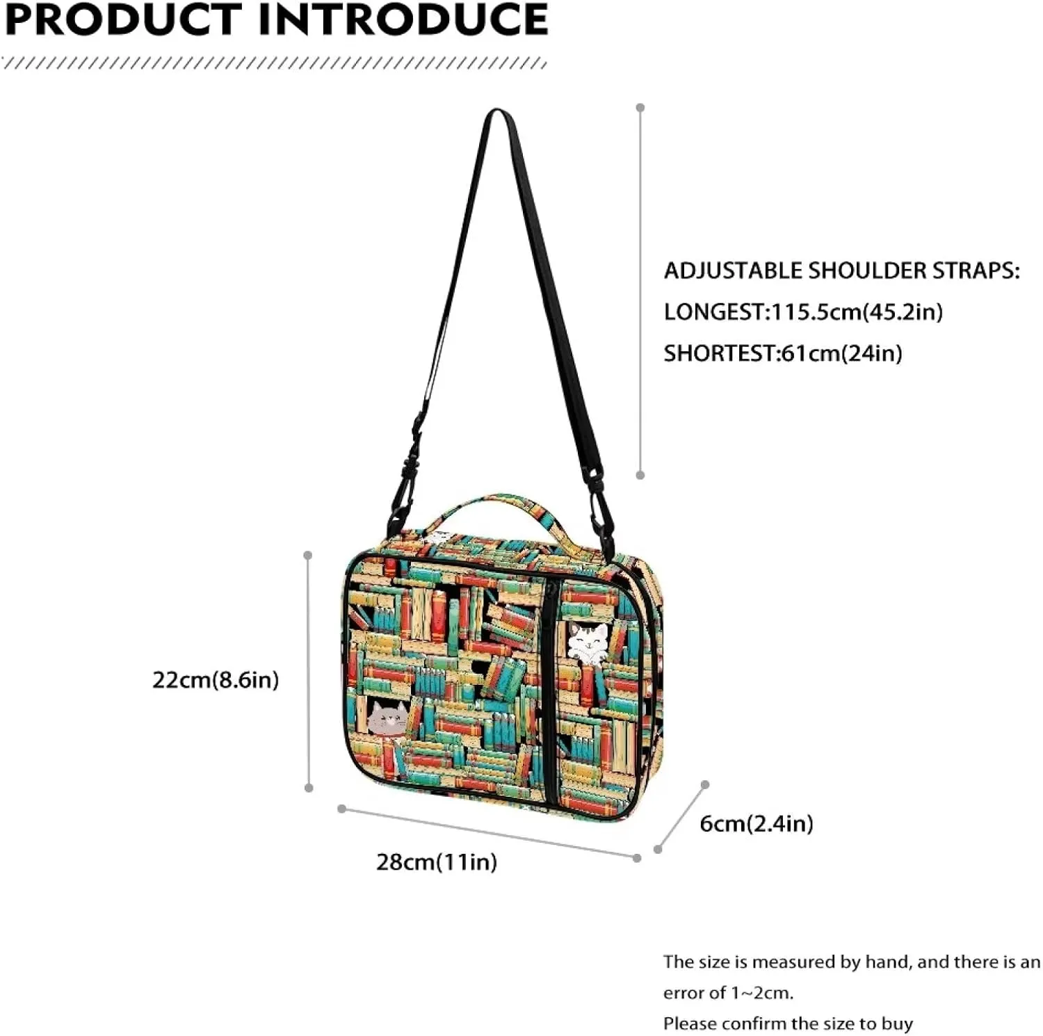 Animal Print Polyester Bible Cover-Bible Holder Case for Women-Bible Bag Bible Case with Shoulder Strap Zipper Pocket