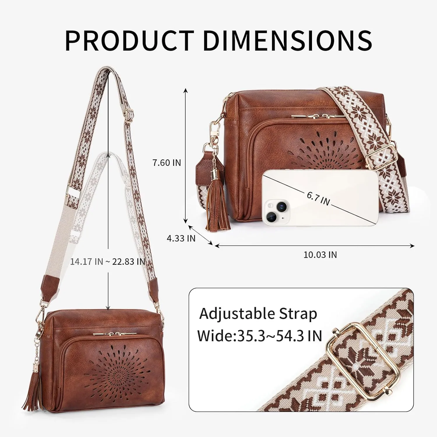 APHISON Crossbody Bags for Women, Vegan Leather Sunflower Crossbody Phone Purse Shoulder Handbags with Adjustable Strap
