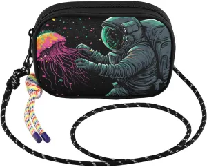 Astronaut Jellyfish Dots Small Crossbody Bags for Women Cell Phone Purses Women's Shoulder Handbag Wallet Purse