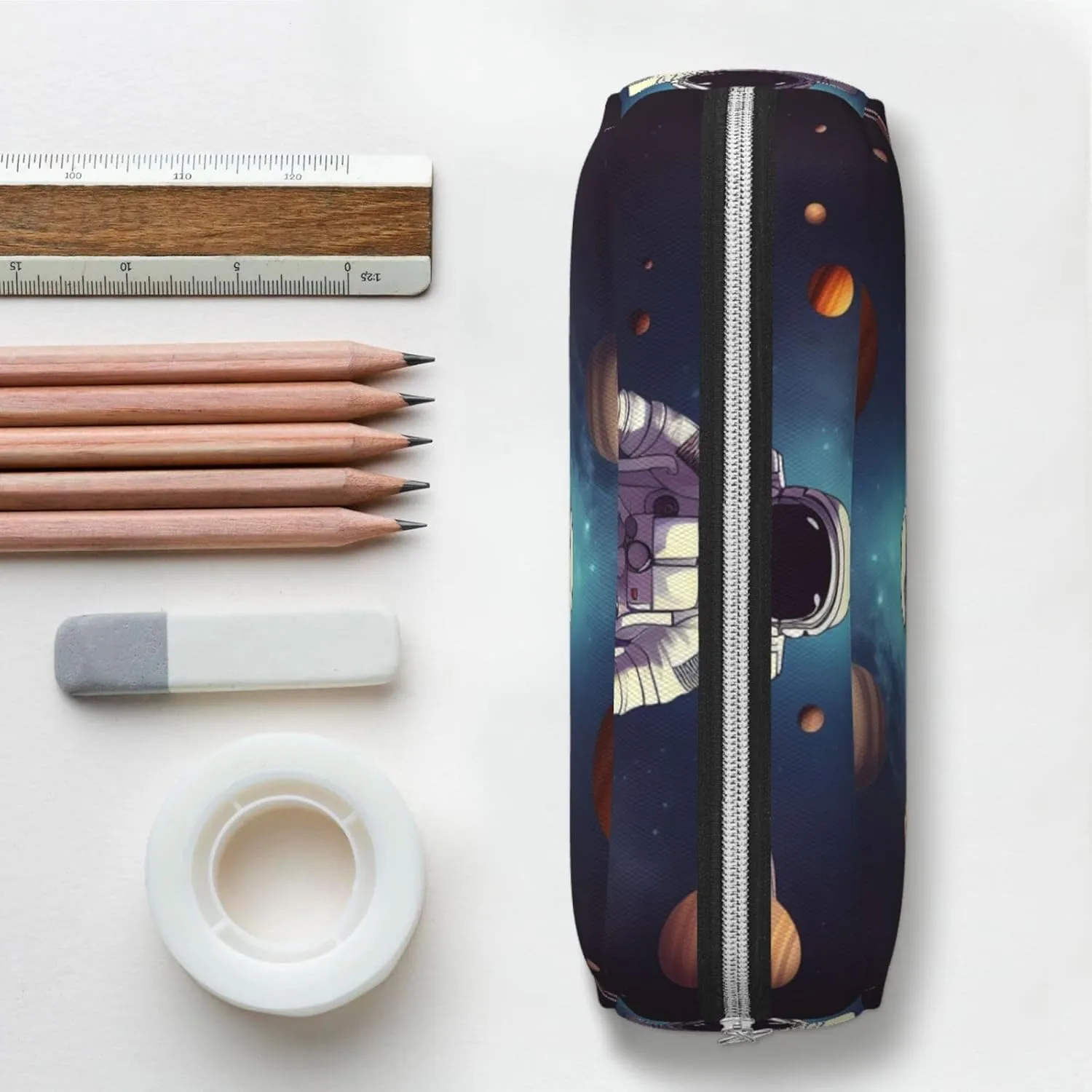 Astronaut solar system planets Makeup Bag for Women Men Travel Toiletry Bag Aesthetic Purse Pouch Large Pencil Case