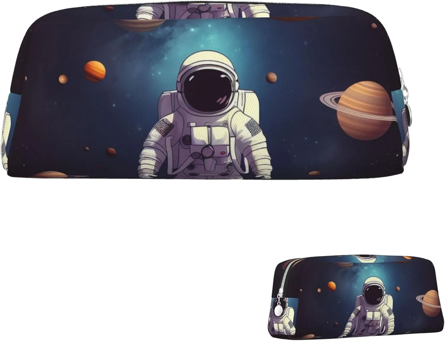 Astronaut solar system planets Makeup Bag for Women Men Travel Toiletry Bag Aesthetic Purse Pouch Large Pencil Case