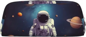 Astronaut solar system planets Makeup Bag for Women Men Travel Toiletry Bag Aesthetic Purse Pouch Large Pencil Case