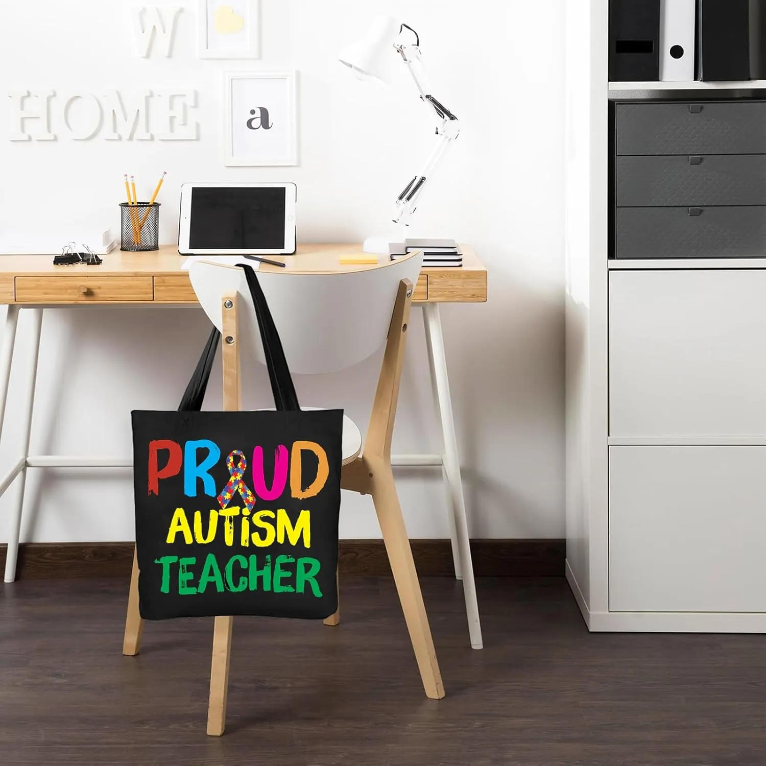 Autism Awareness Gifts For Autism Teacher,Autism Tote Bag Handbag Reusable Shopping Grocery Bags Teacher Gifts