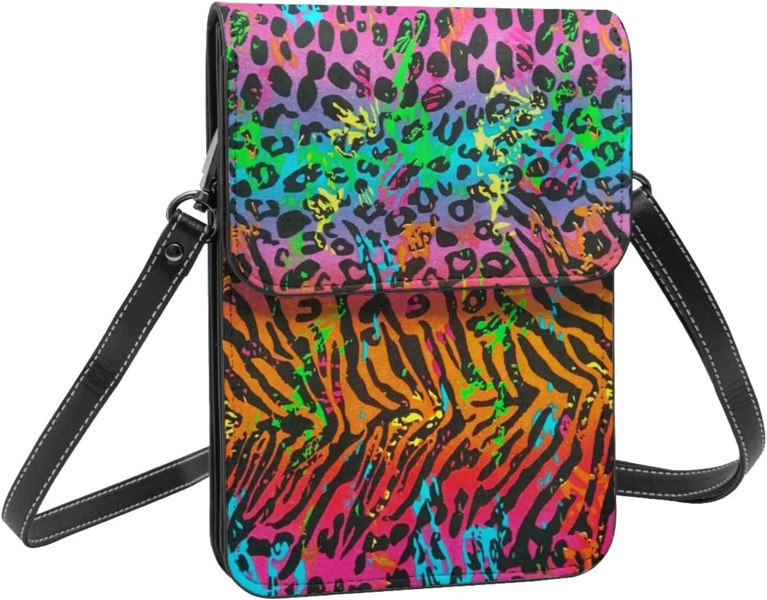 Autism Awareness Leather Crossbody Cell Phone Purse Small Wallet Bags Adjustable Phone Bag for Women