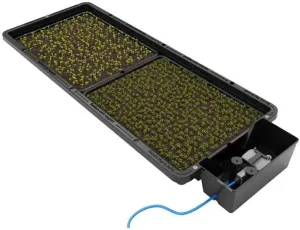 AutoPot Tray2Grow System - Tray2Grow with MicroGreen Trays and 25 Gal PRO FlexiTank - Self-Watering, Gravity-Fed Hydroponic Indoor System, Black