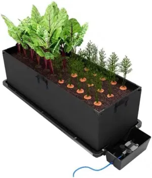 AutoPot Tray2Grow System - Tray2Grow with Planter Bag and 25 Gal PRO FlexiTank - Self-Watering, Gravity-Fed Hydroponic Indoor System, Black