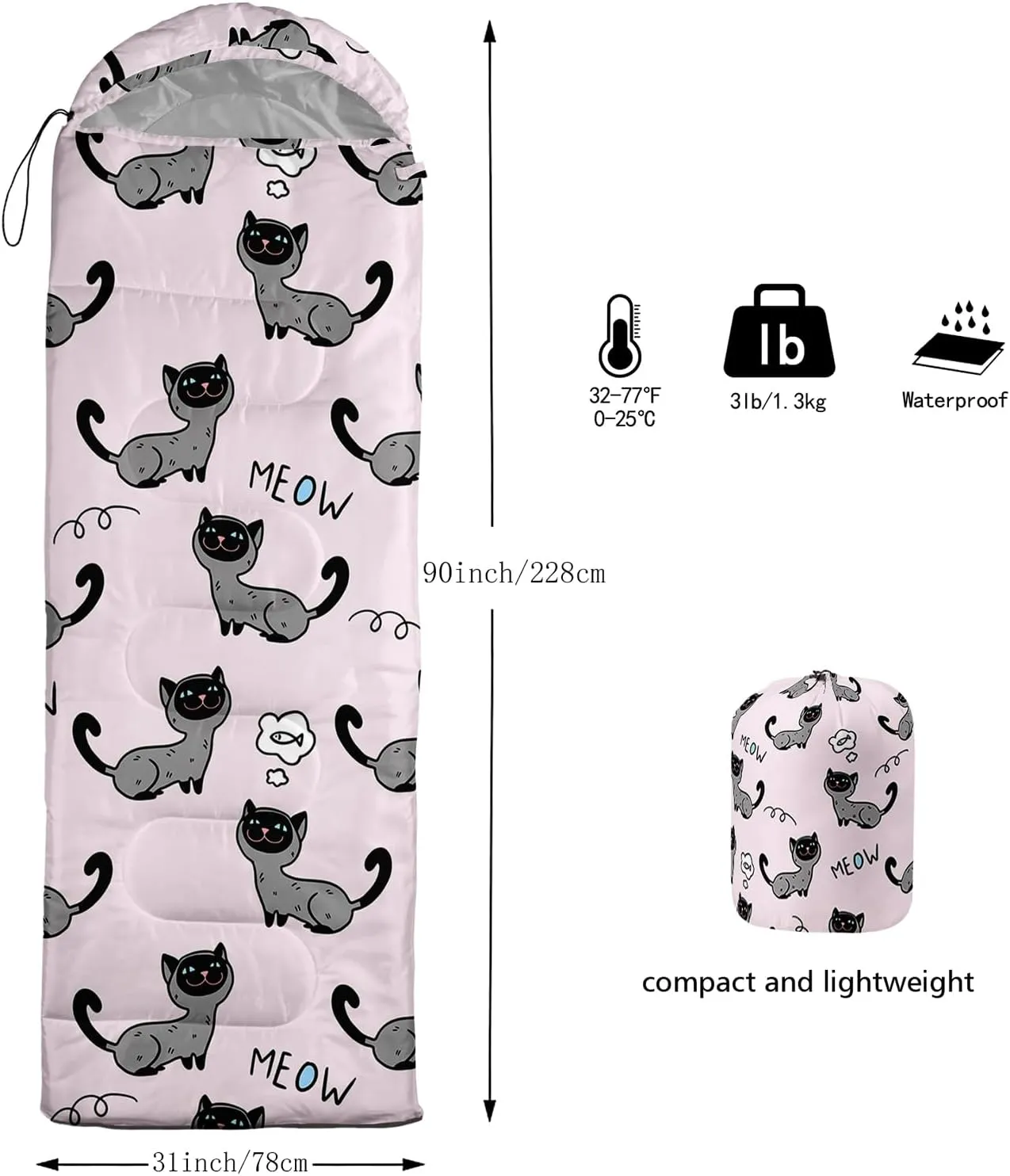 Axolotl Racing Car Sleeping Bag for Traveling,Cool Car Backpacking Camping Bag for Boys Men,Waterproof Portable Camping Stuff for 3 Season,Lightweight Compact Camping Gear Equipment Hunting Adventure